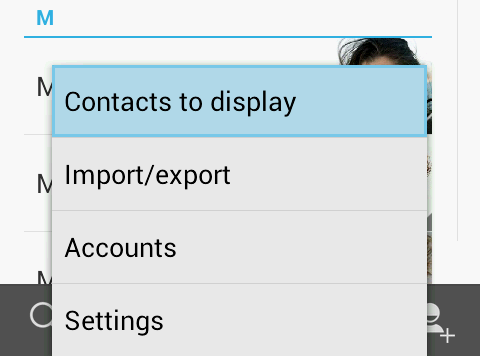 choose contacts to display