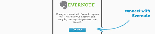 connect your mysms account with Evernote